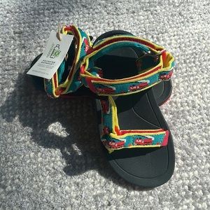FIRETRUCK TEVA SANDALS TODDLER SZ 8